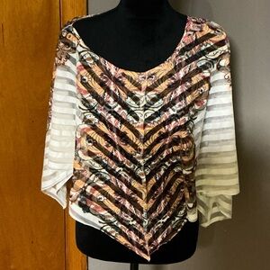 World Unity Women's Vibrant Multicolor Blouse Topper